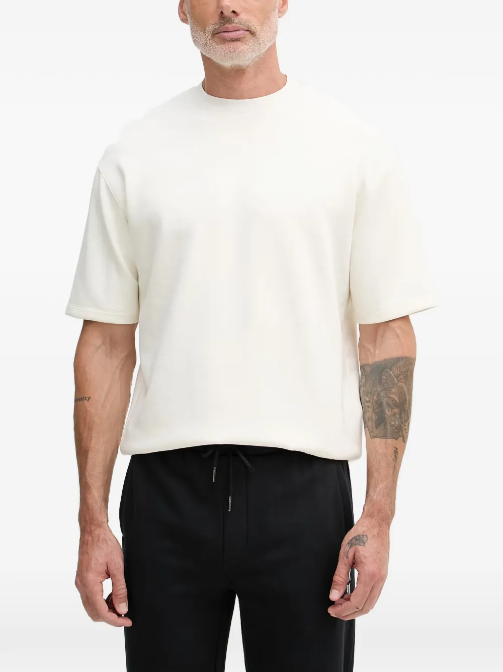 Karl Lagerfeld embossed-logo T-shirt - Weiß