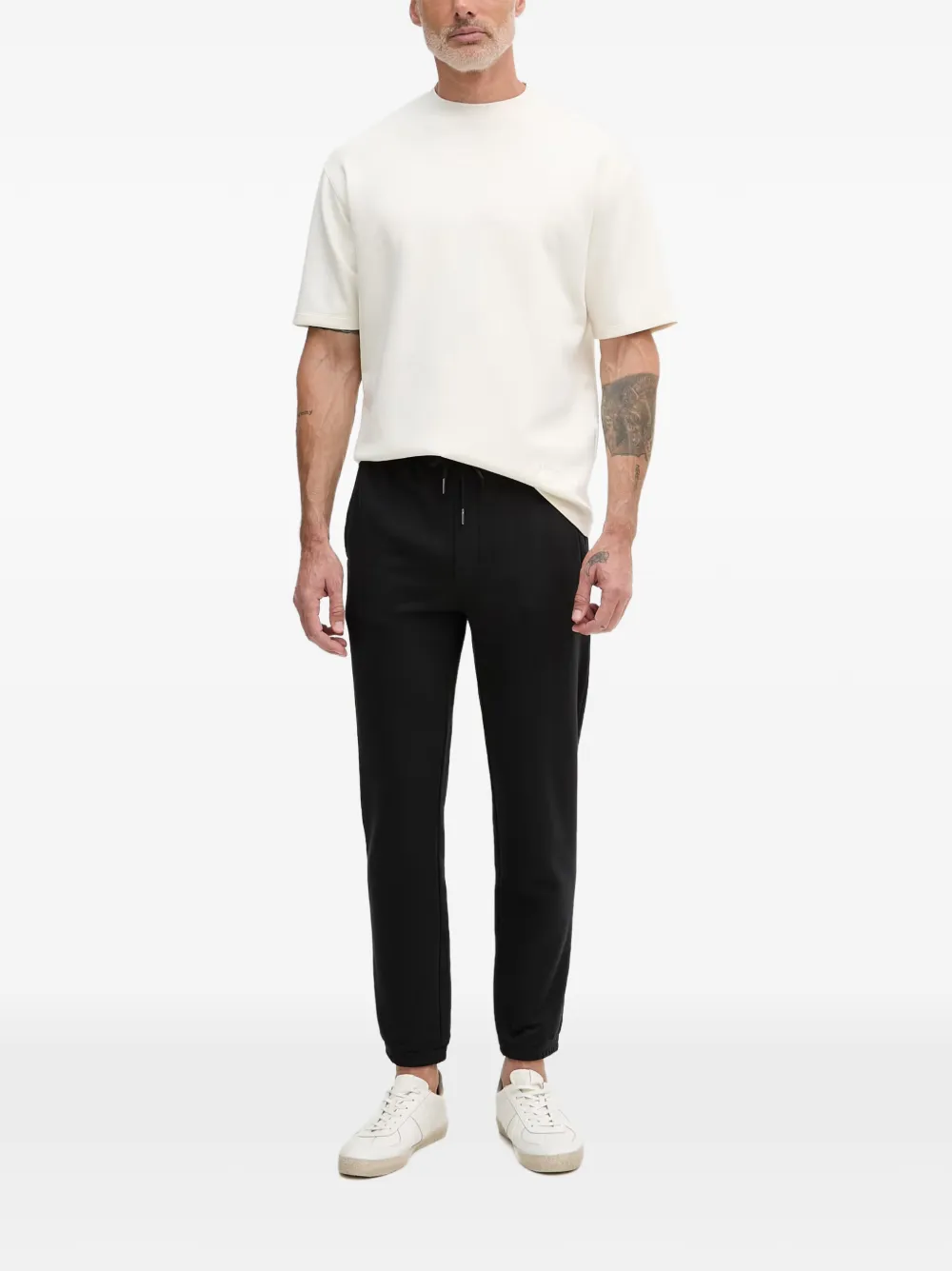 Karl Lagerfeld T-shirt met logo-reliëf Wit