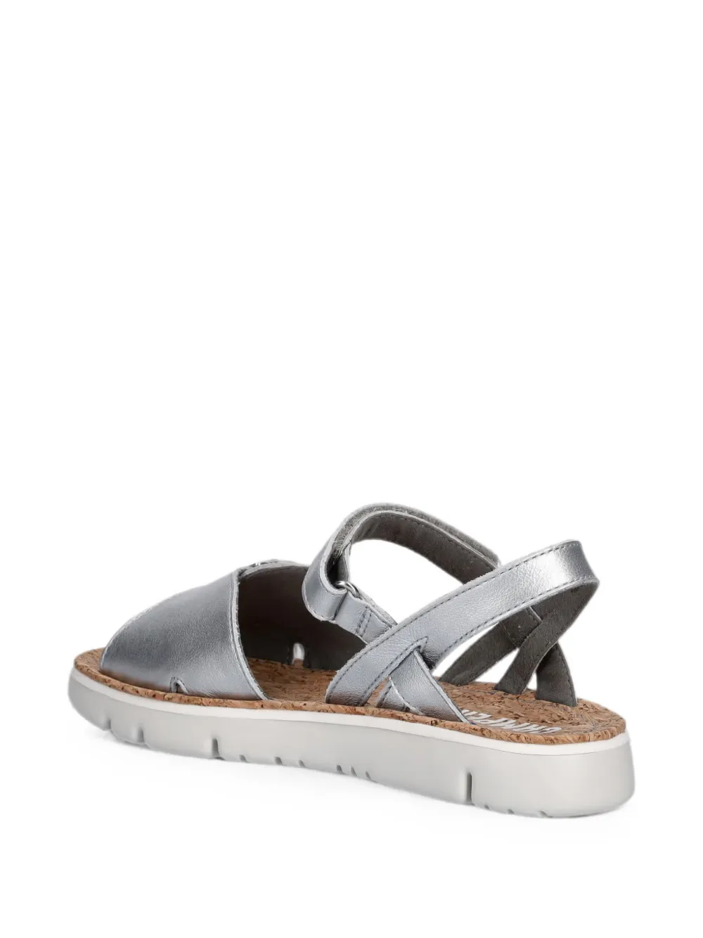 Camper Oruga metallic-effect buckle-detail sandals Zilver