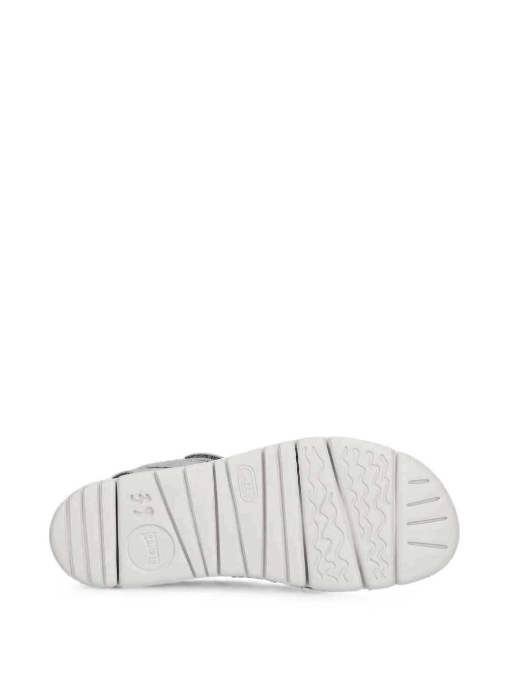 Camper Oruga metallic-effect buckle-detail sandals Zilver