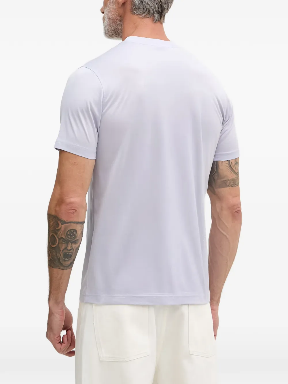 Karl Lagerfeld Katoenen T-shirt met geborduurd logo Paars