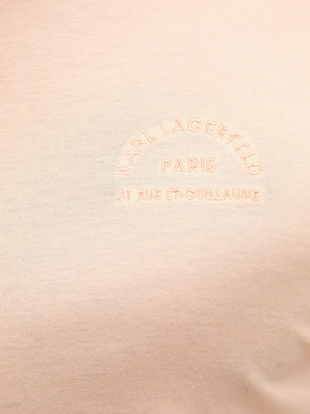 Karl Lagerfeld T-shirt met geborduurd logo Roze