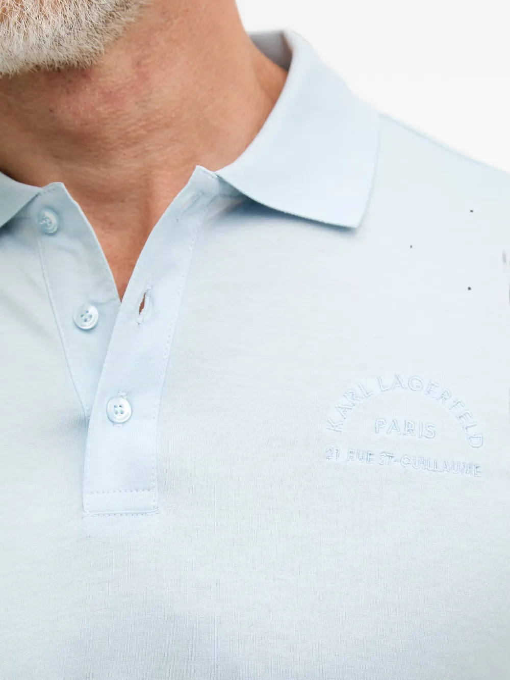 Karl Lagerfeld Poloshirt met geborduurd logo Blauw
