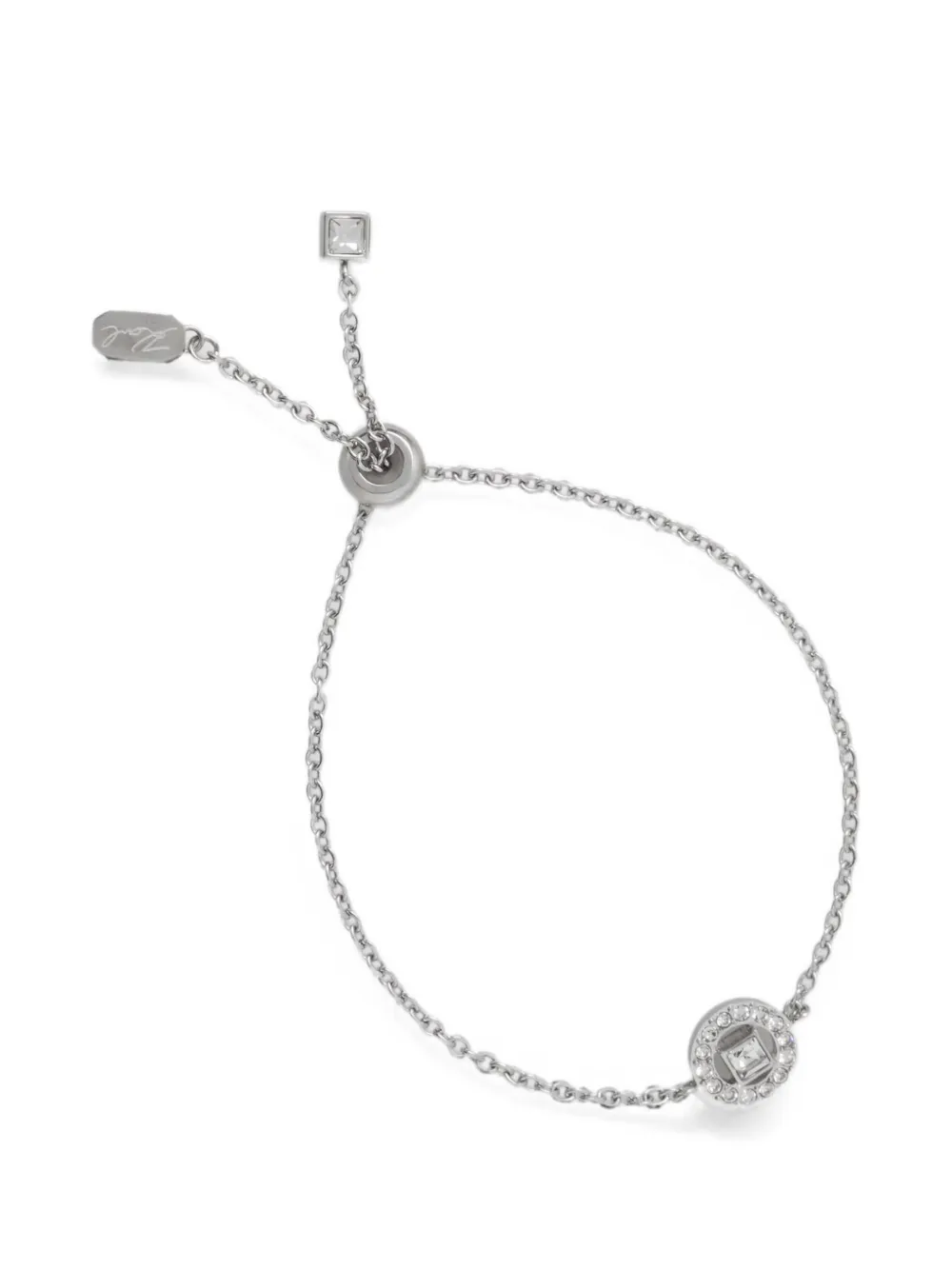 Karl Lagerfeld crystal-embellished chain bracelet - Argento