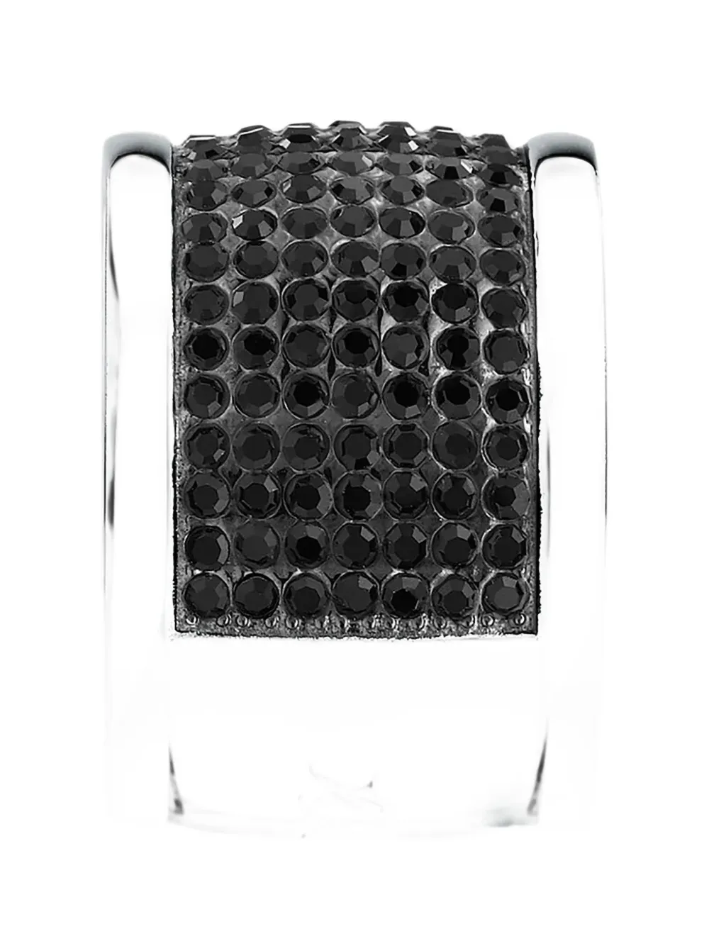 Karl Lagerfeld crystal-embellished band ring - Argento