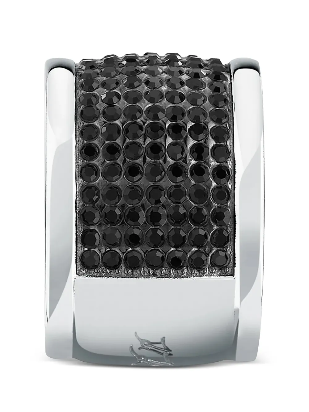 Karl Lagerfeld crystal-embellished band ring - Argento