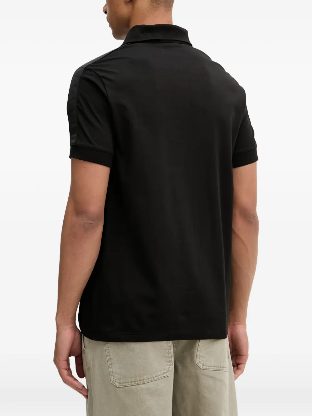 Karl Lagerfeld Poloshirt met logoband Zwart