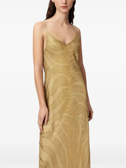 AllSaints Leona zebra-print maxi dress