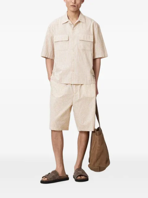 AllSaints Rockland gingham-check short-sleeve shirt