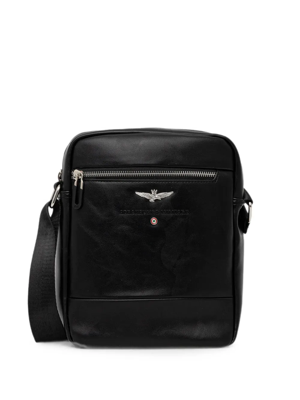 Aeronautica Militare logo-plaque zip-fastening belt bag - Nero