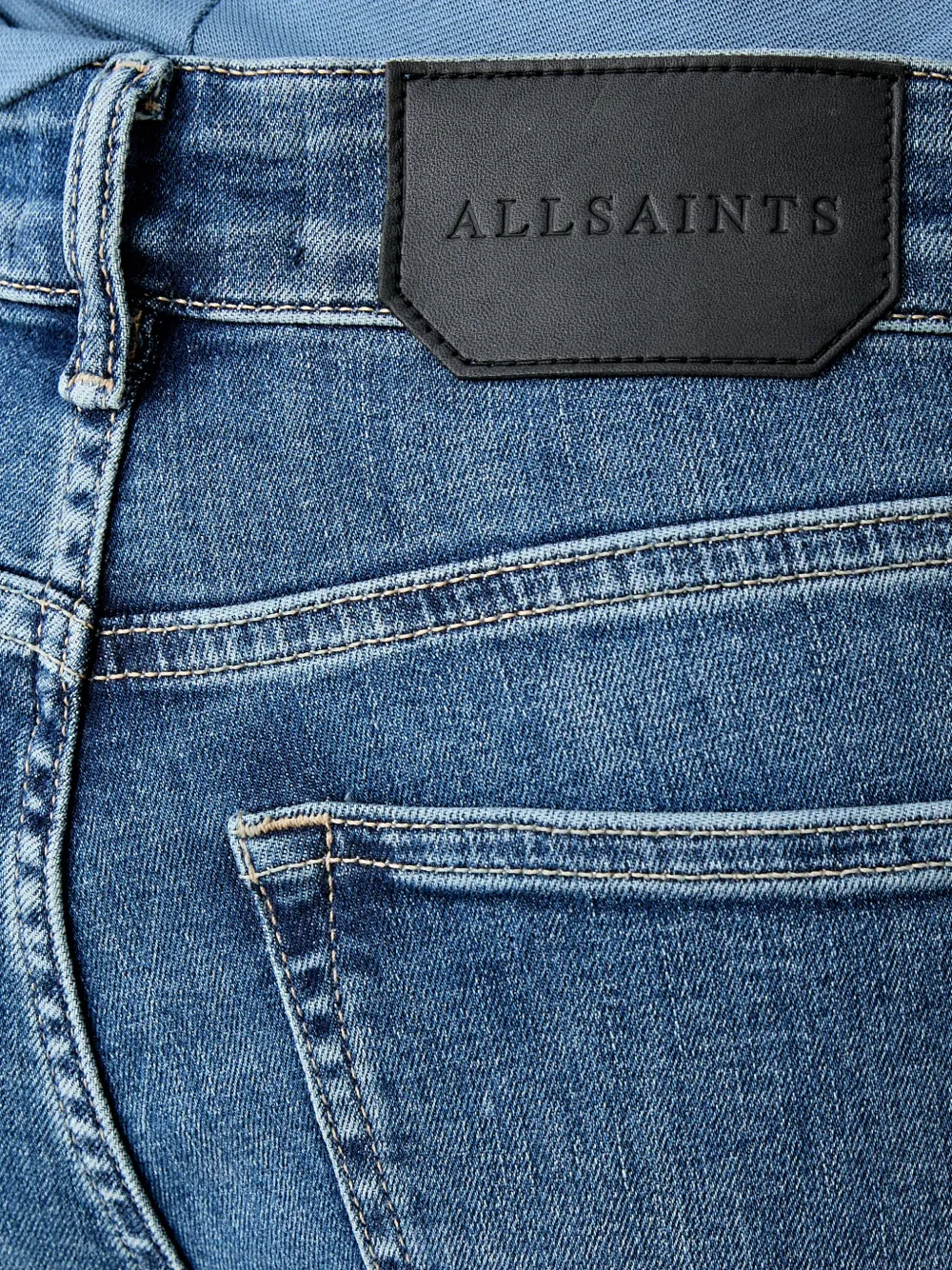 AllSaints Haldan bootcut jeans met vervaagd effect Blauw