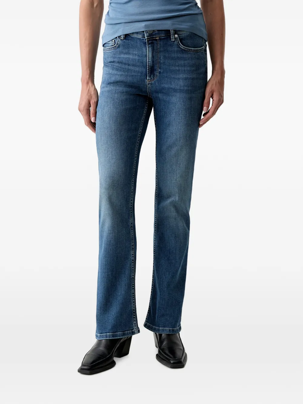 AllSaints Haldan faded bootcut jeans - Blu