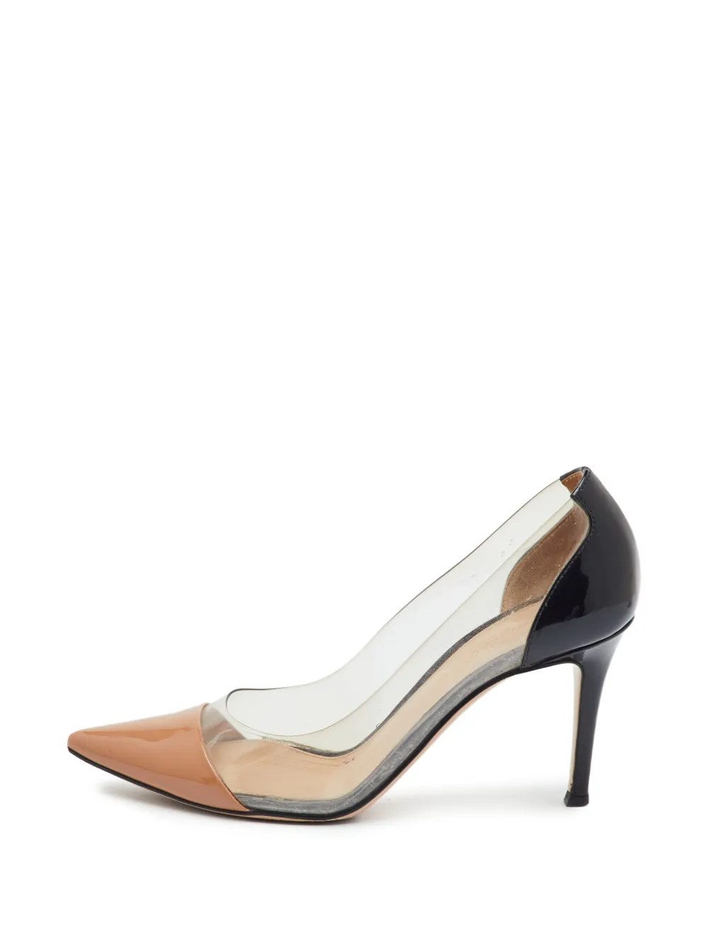 Gianvito Rossi Plexi pointed-toe pumps - Bianco