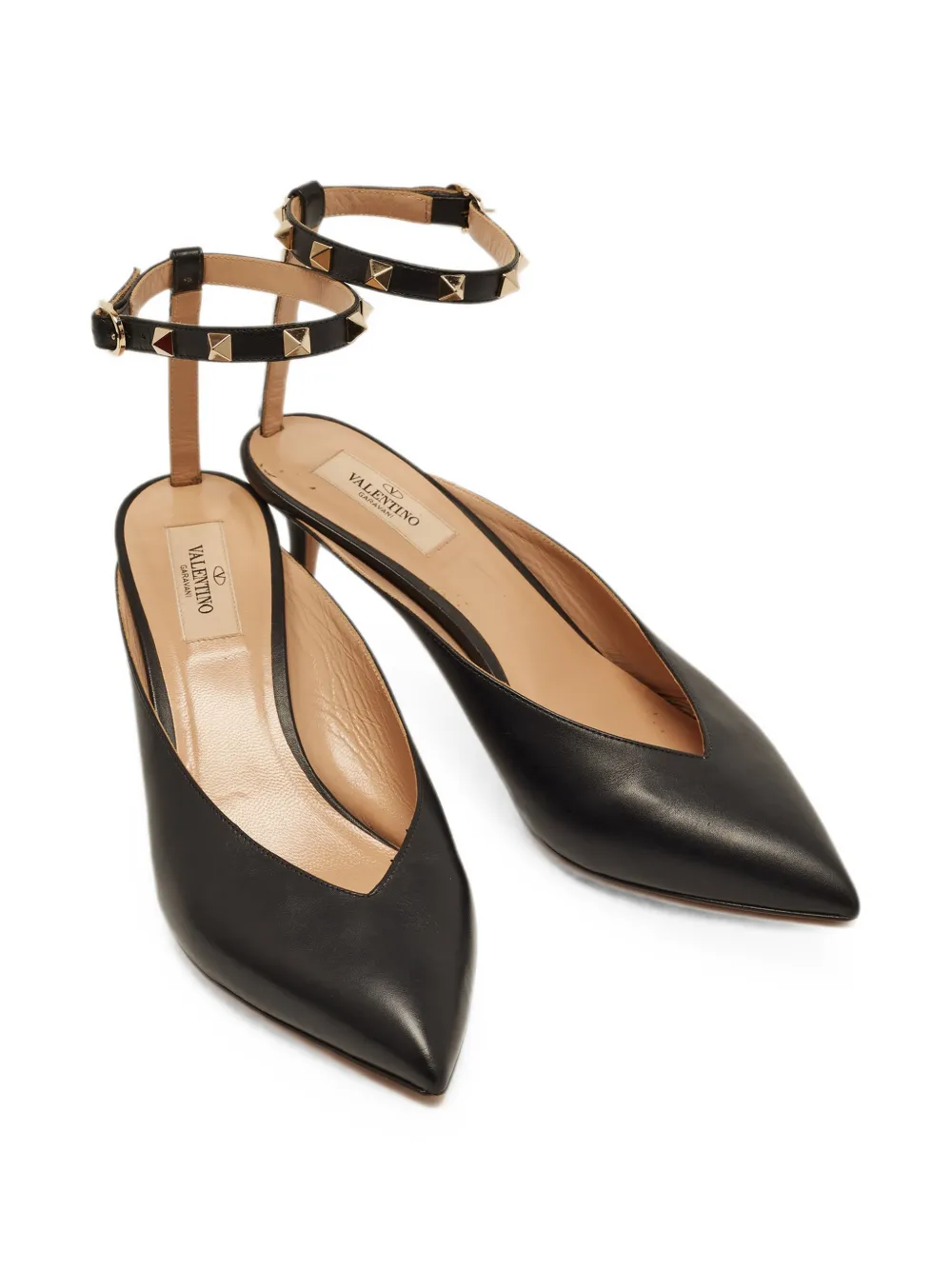 Valentino Garavani Pre-Owned Rockstud hyper ankle strap pumps - Nero