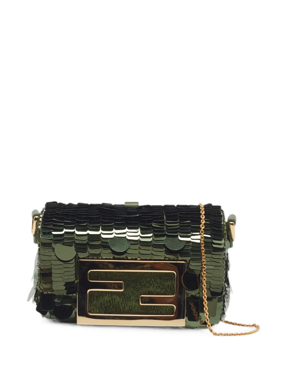 Fendi Pre-Owned nano Baguette sequin mini bag - Verde