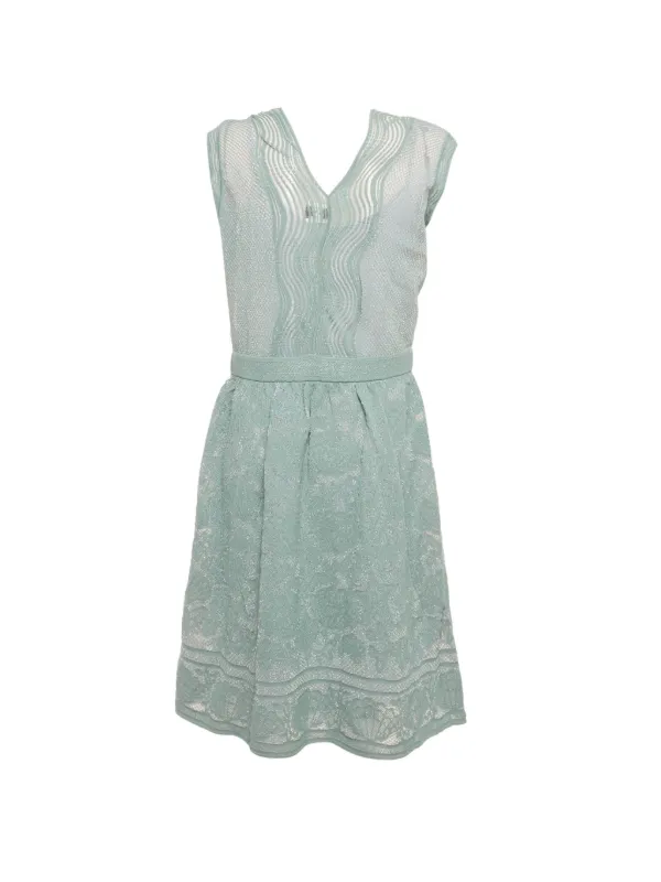 Missoni Pre-Owned Lurex-knit Mini Dress | Green