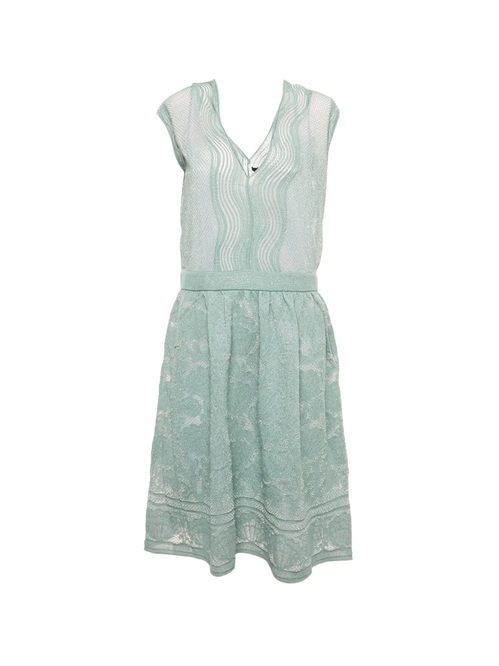 Missoni Pre-Owned Lurex-knit mini dress - Verde