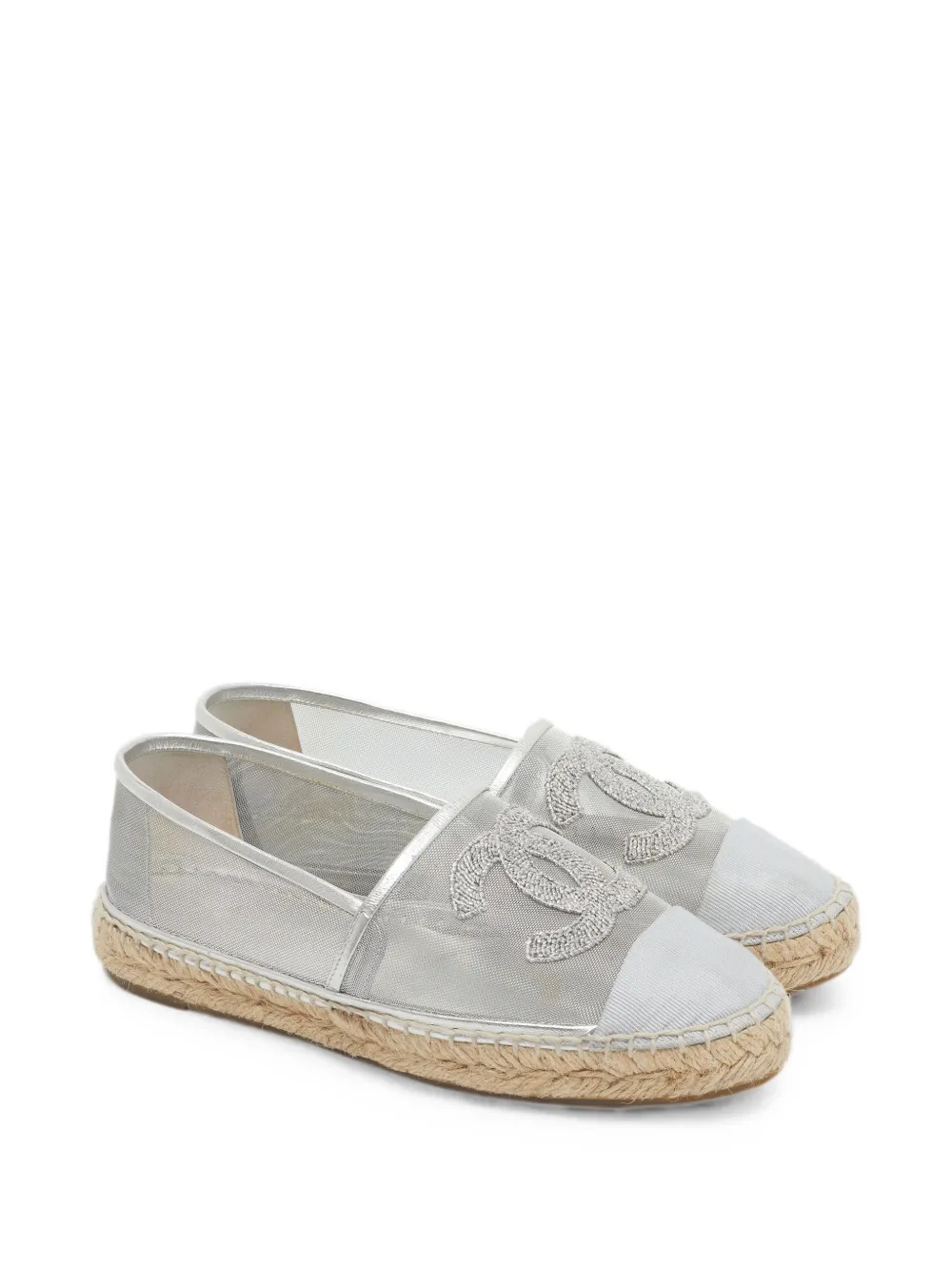CHANEL Pre-Owned CC cap-toe espadrilles - Weiß