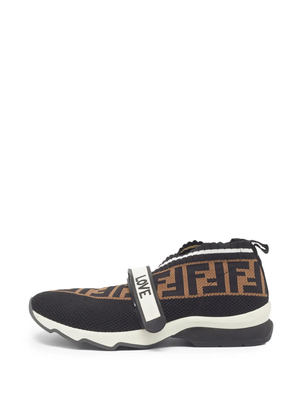 Fendi Pre-Owned Rockoko FF knit sneakers - Schwarz
