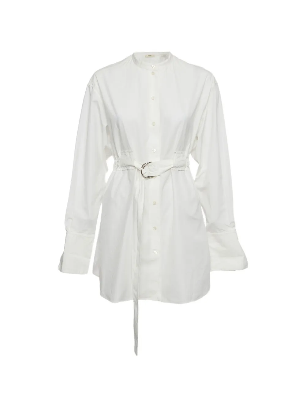 Celine Pre-Owned belted button-front top - Bianco
