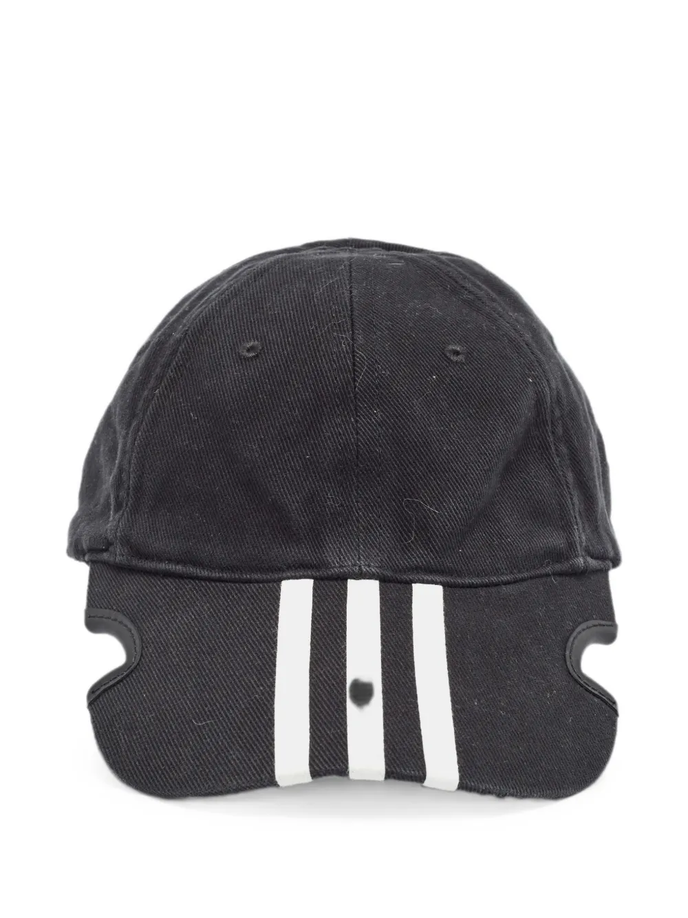 Balenciaga Pre-Owned x Adidas striped distressed baseball cap - Nero