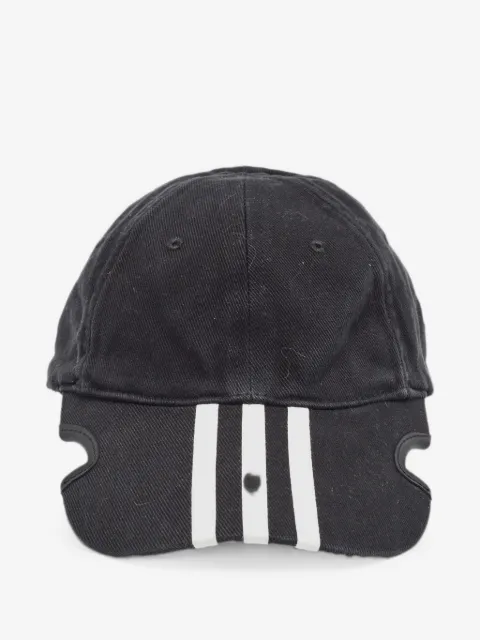 Balenciaga Pre-Owned x Adidas striped distressed baseball cap
