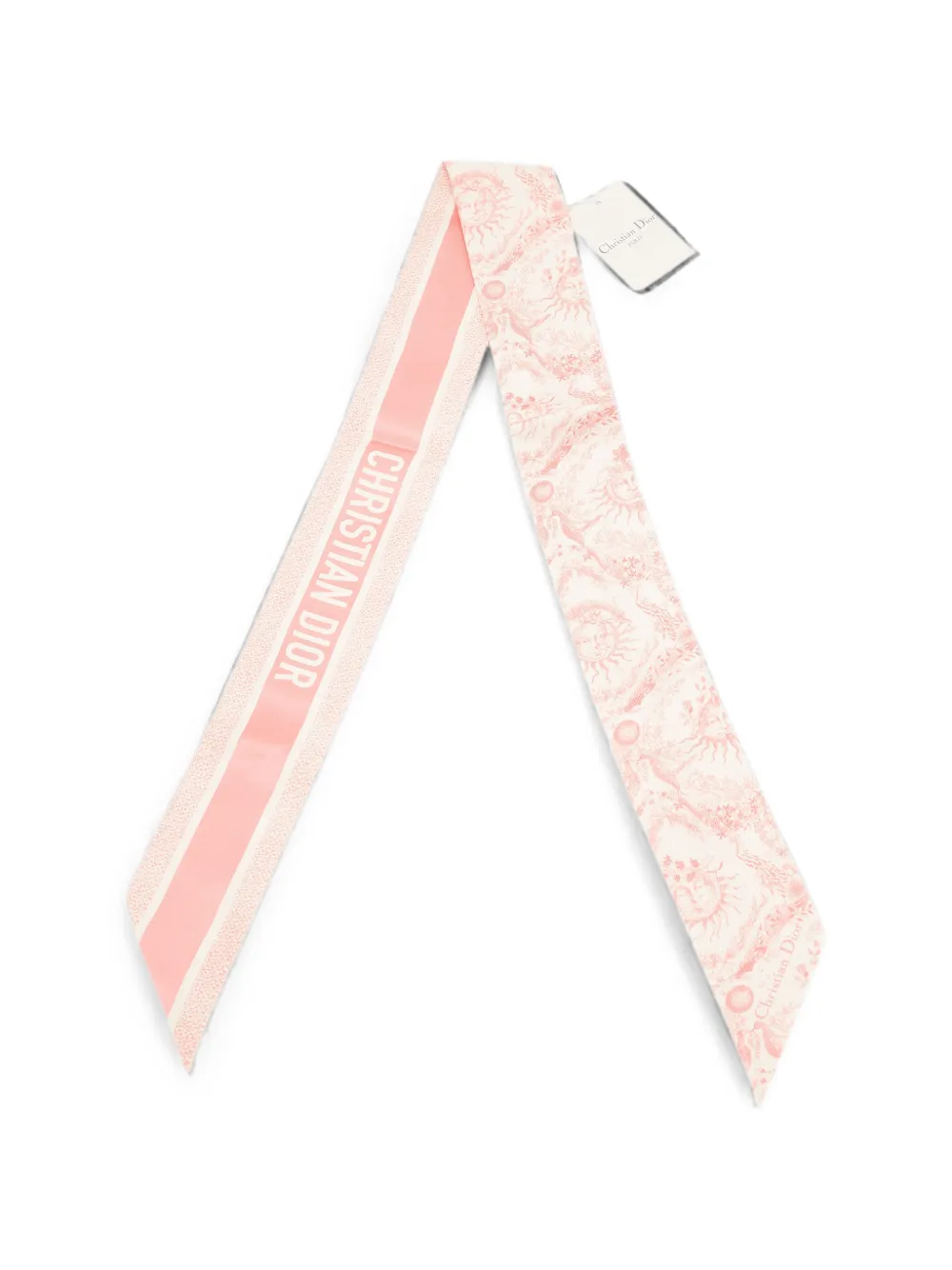Pre-owned Dior Toile De Jouy Soleil Mitzah Scarf In White