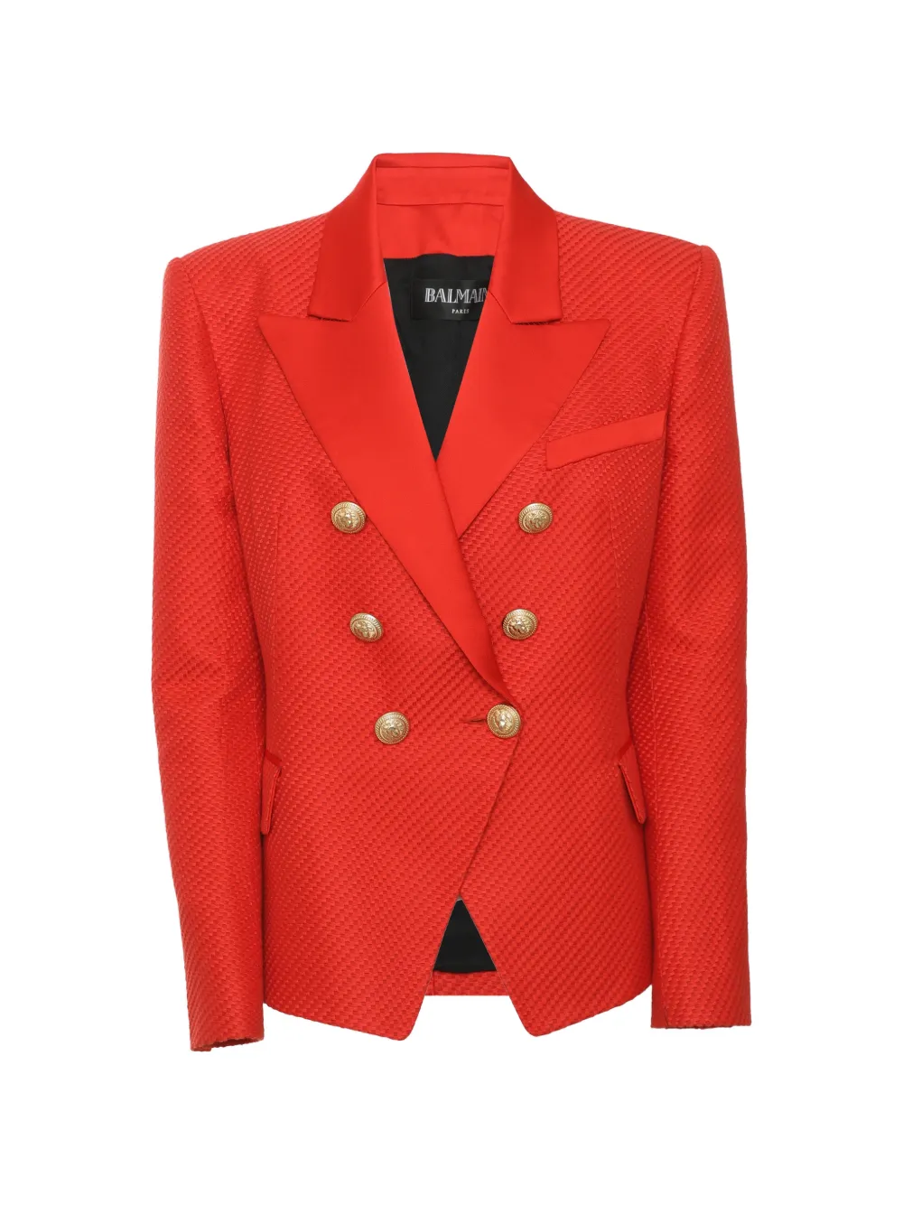 Balmain Pre-Owned double-breasted textured blazer - Rot