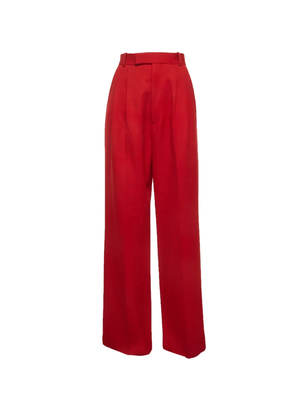 Celine Pre-Owned pleated wide-leg trousers - Rosso