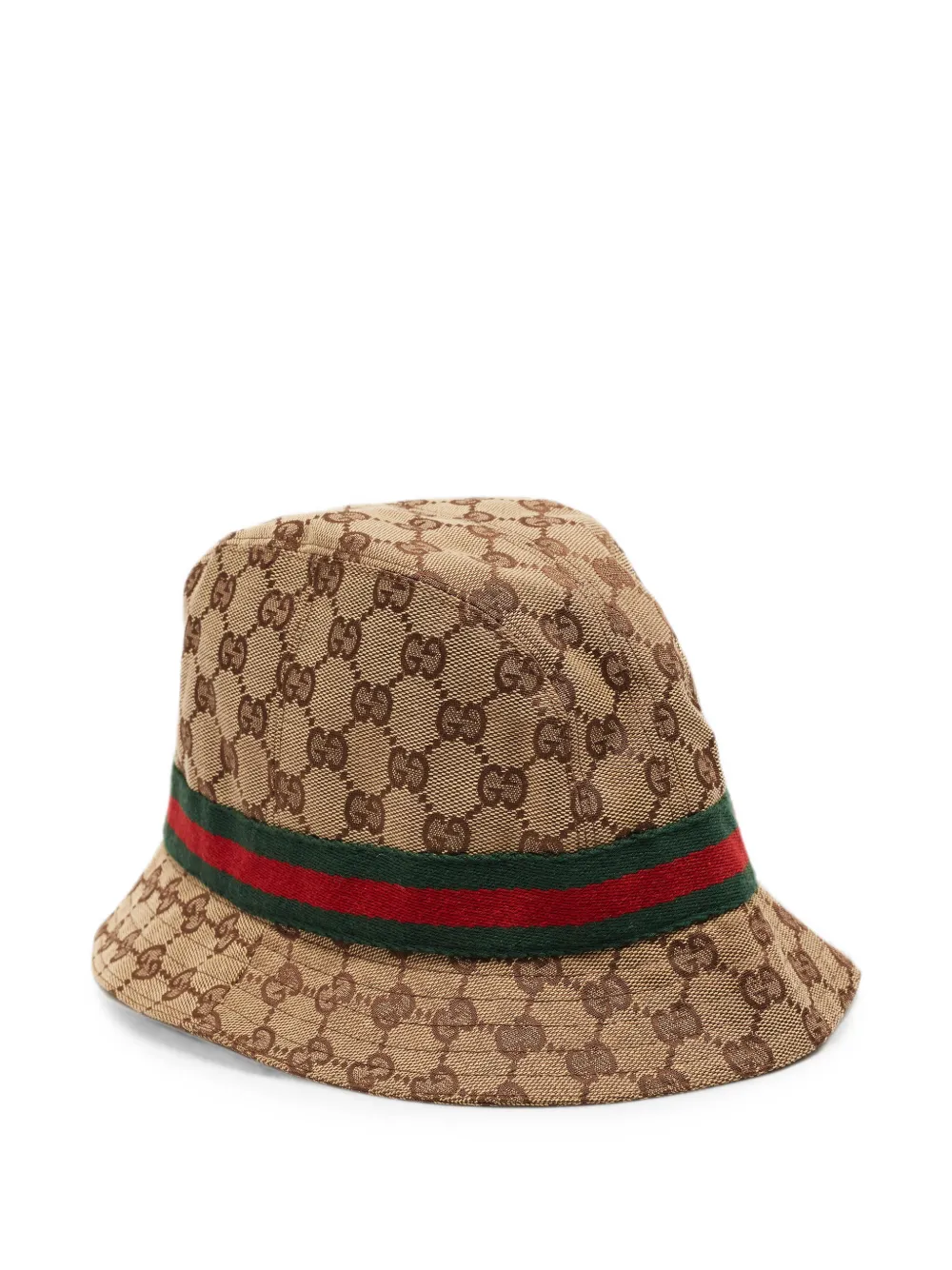 Gucci Pre-Owned Web-stripe GG monogram bucket hat - Toni neutri