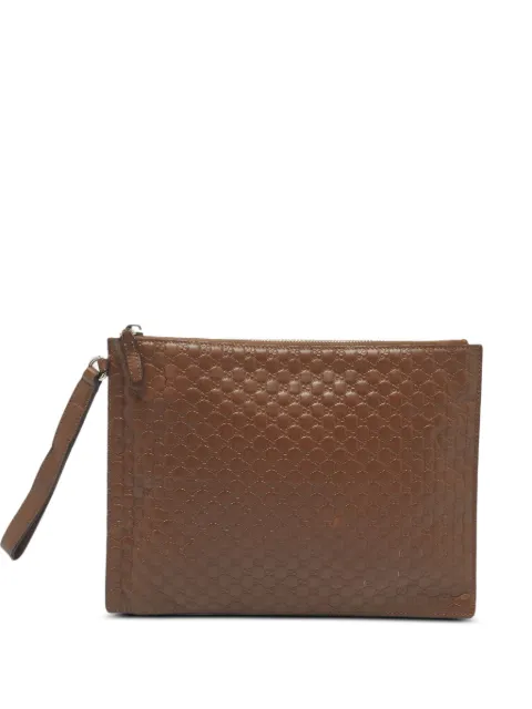 Gucci Pre-Owned Microguccissima flat wristlet clutch bag