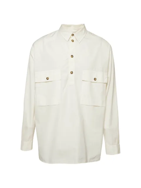 Loro Piana Pre-Owned half-placket oversized shirt
