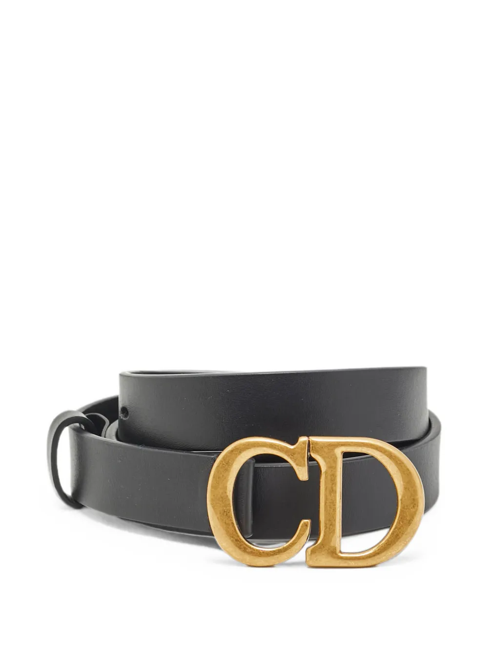 Christian Dior Pre-Owned 2021 logo-plaque leather belt - Nero