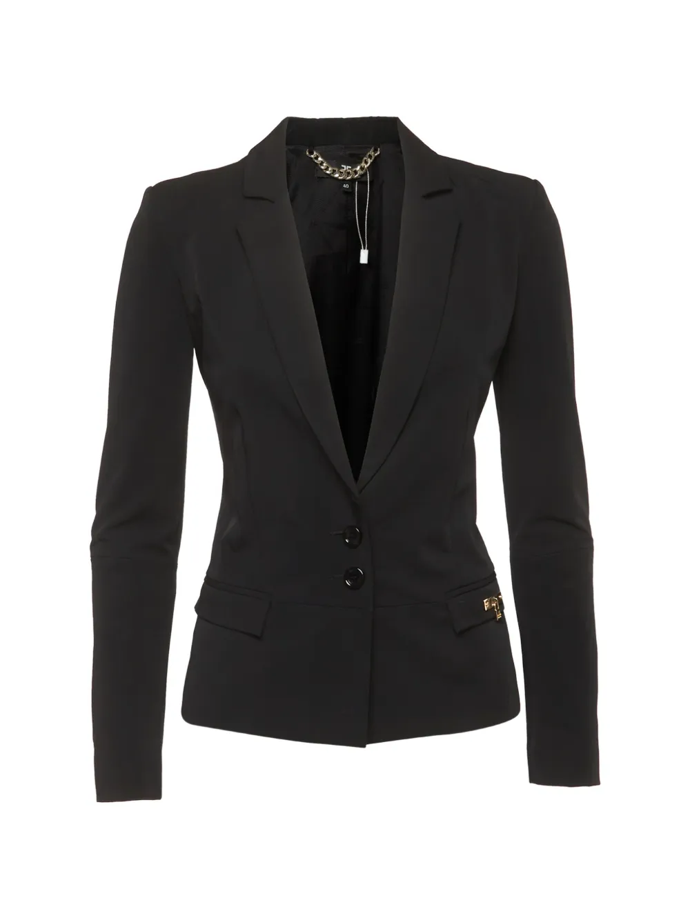 Elisabetta Franchi gabardine slim fit blazer - Nero