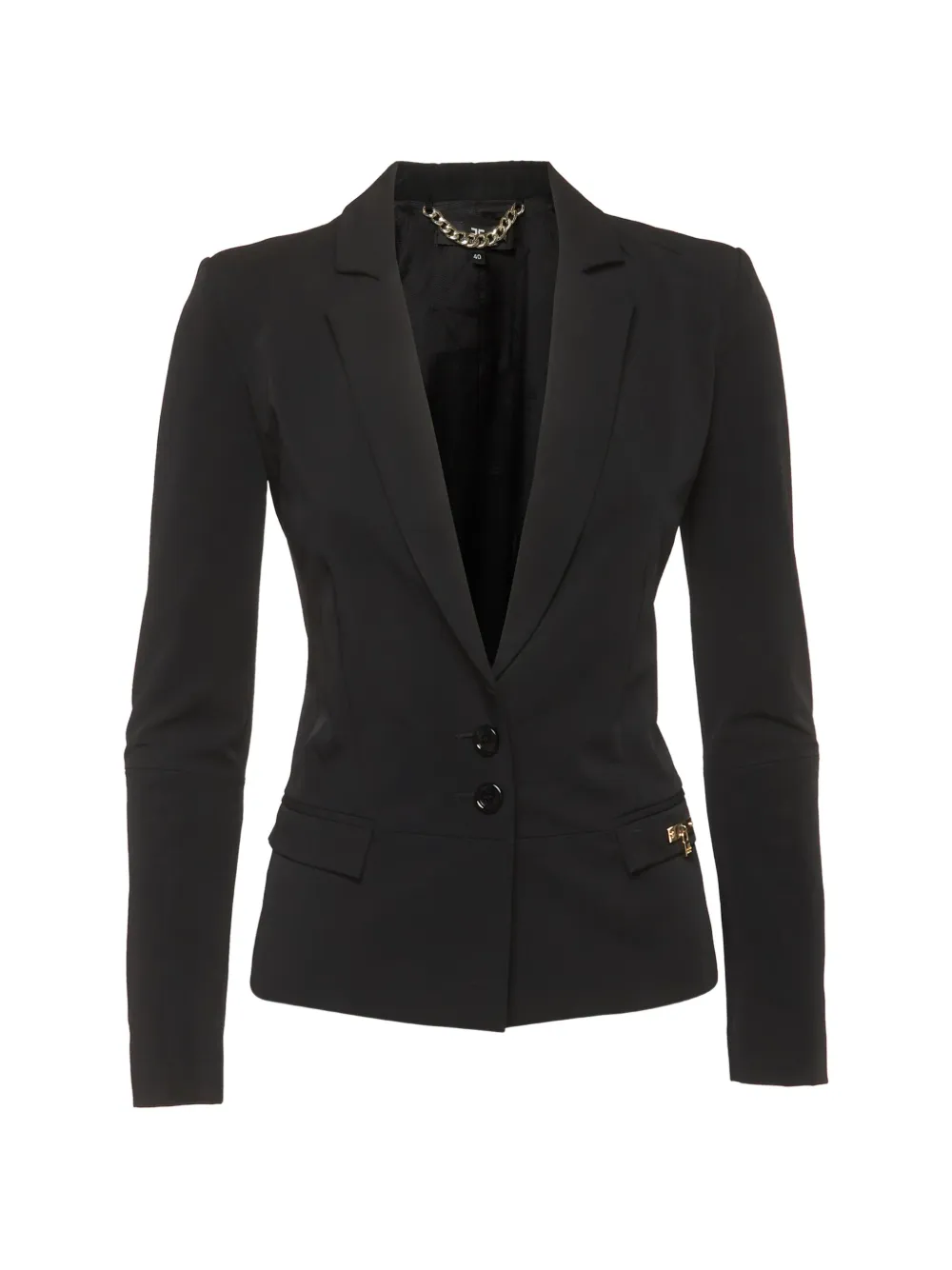 Elisabetta Franchi gabardine slim fit blazer - Nero