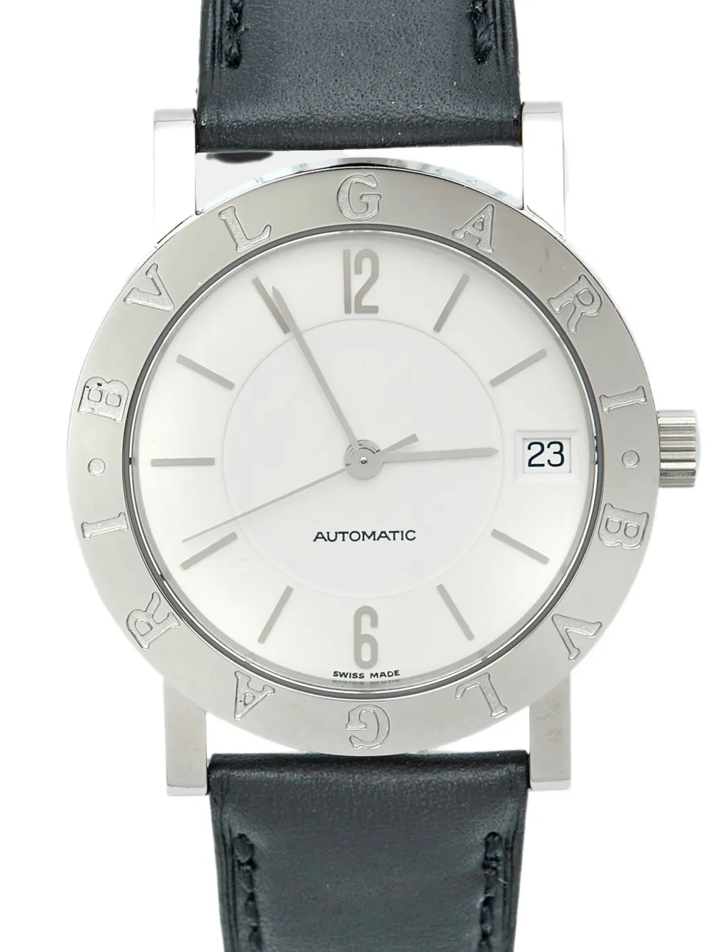 Bvlgari Pre-owned BB SL Auto 33mm Watch in White, view 2