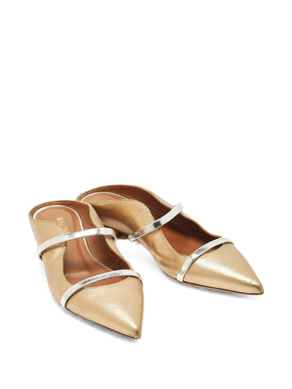 Malone Souliers Maureen pointed mules - Oro