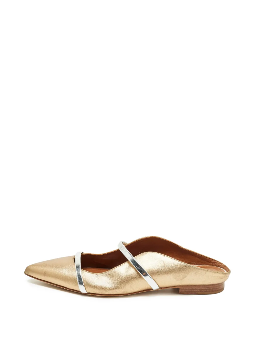 Malone Souliers Maureen pointed mules - Oro