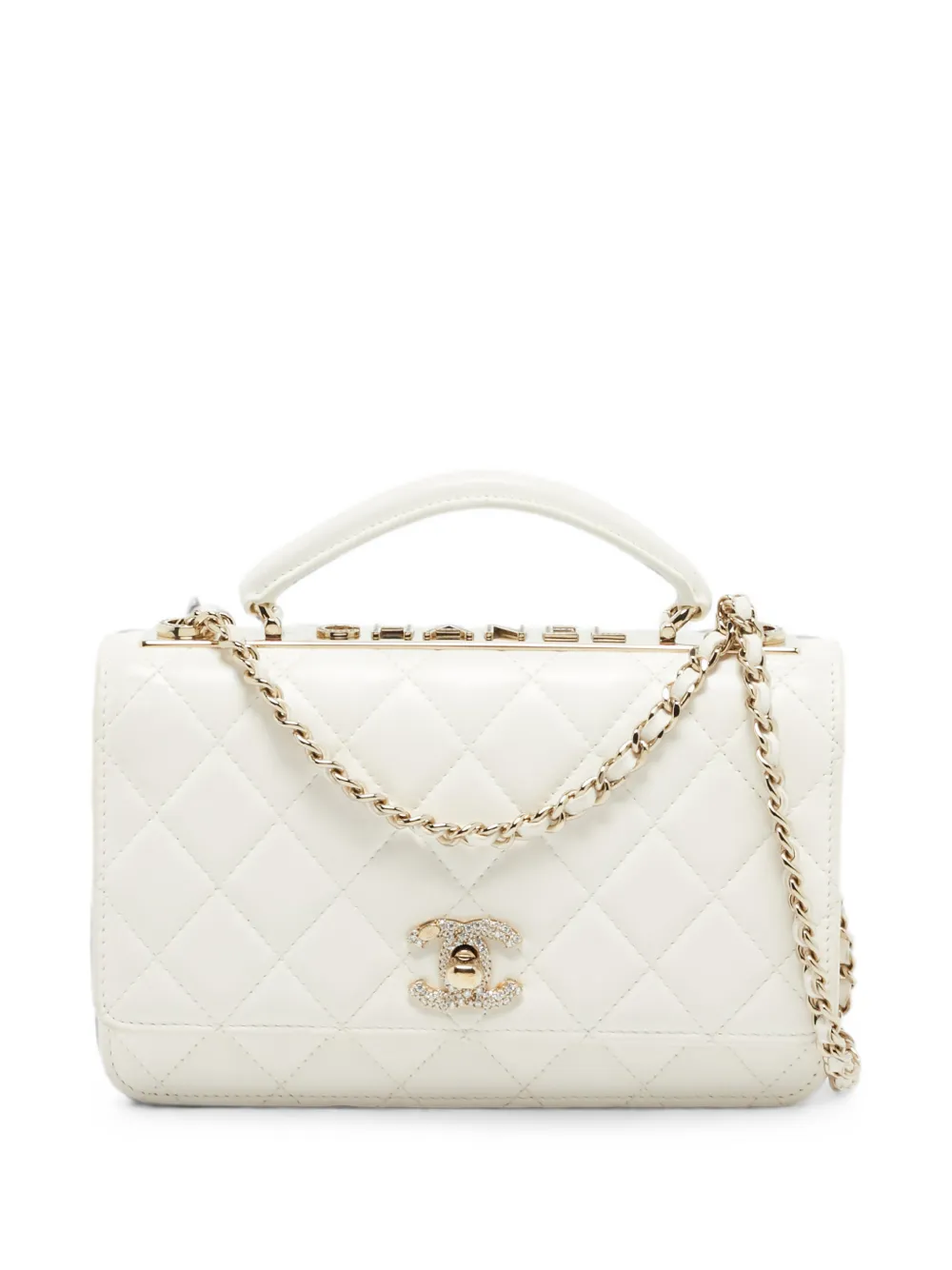 CHANEL Pre-Owned Borsa Trendy CC mini trapuntata - Bianco