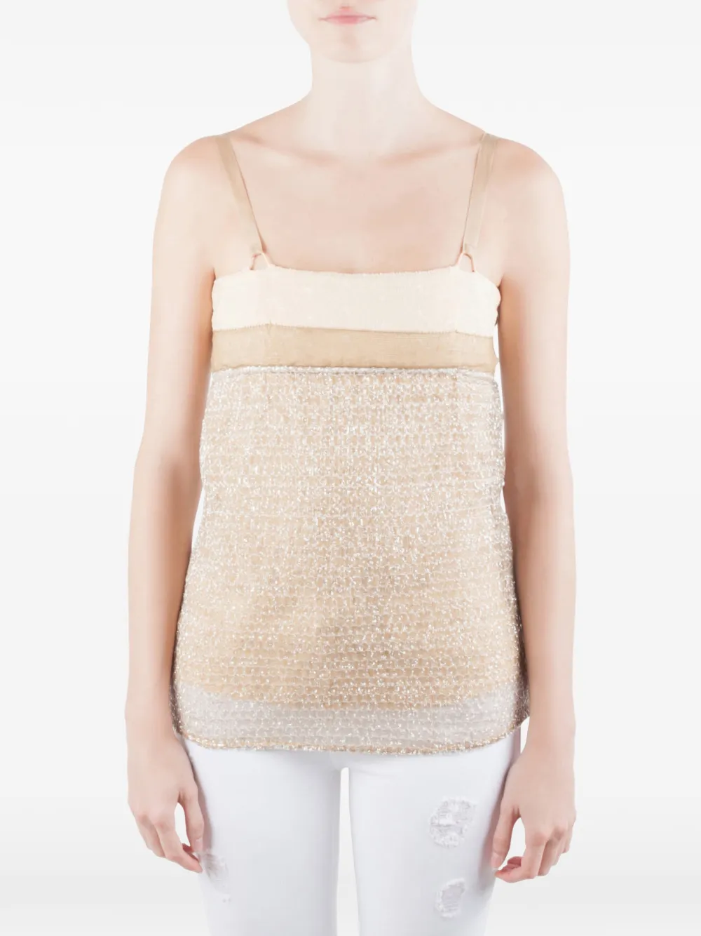 Balenciaga Pre-Owned embroidered textured top - Toni neutri