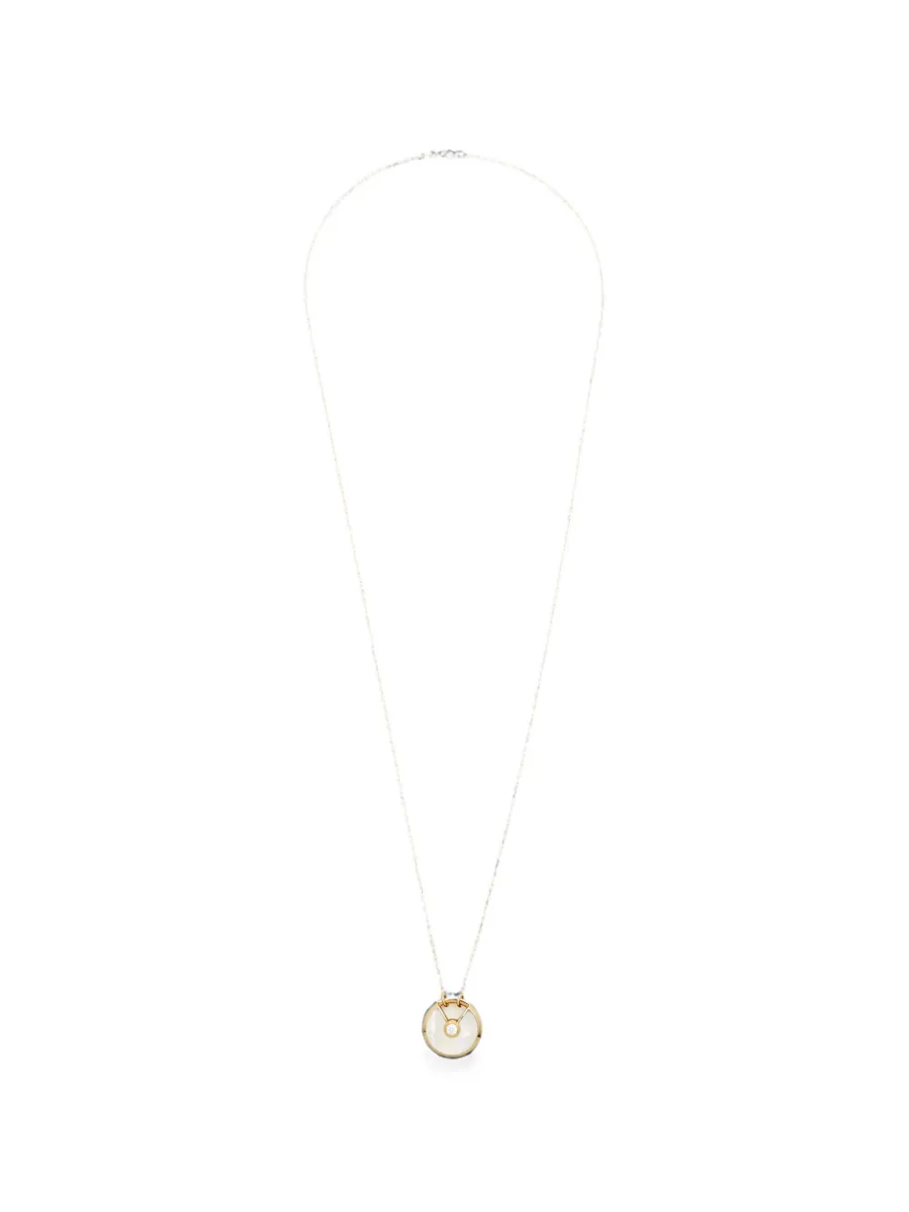 Pre-owned Cartier Amulette De Diamond Pendant Necklace In Gold