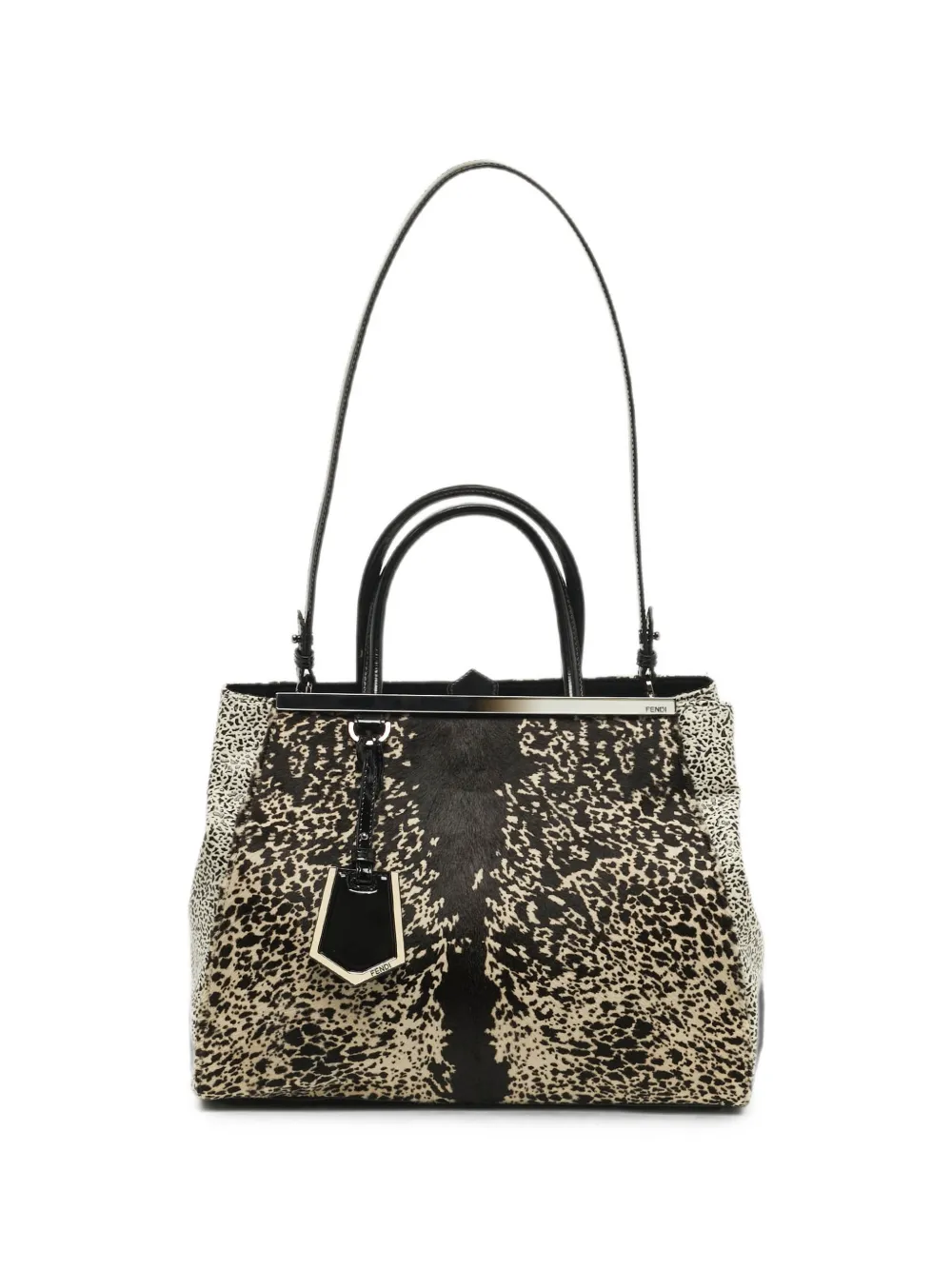 Fendi Pre-Owned 2012 medium 2Jours printed tote bag - Nero