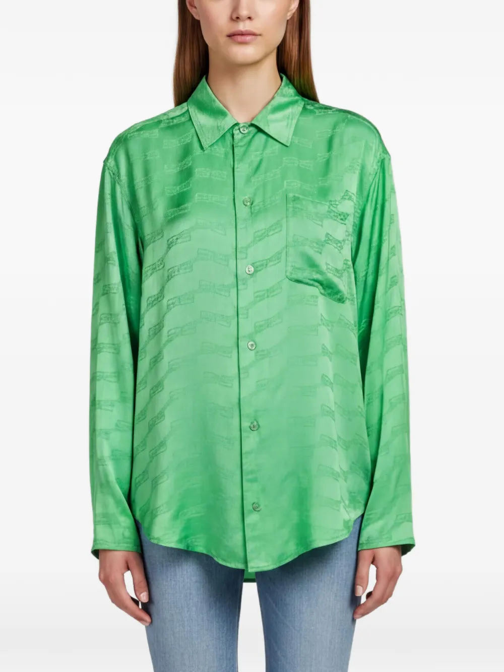 Balenciaga Pre-Owned button-up pyjama shirt - Verde