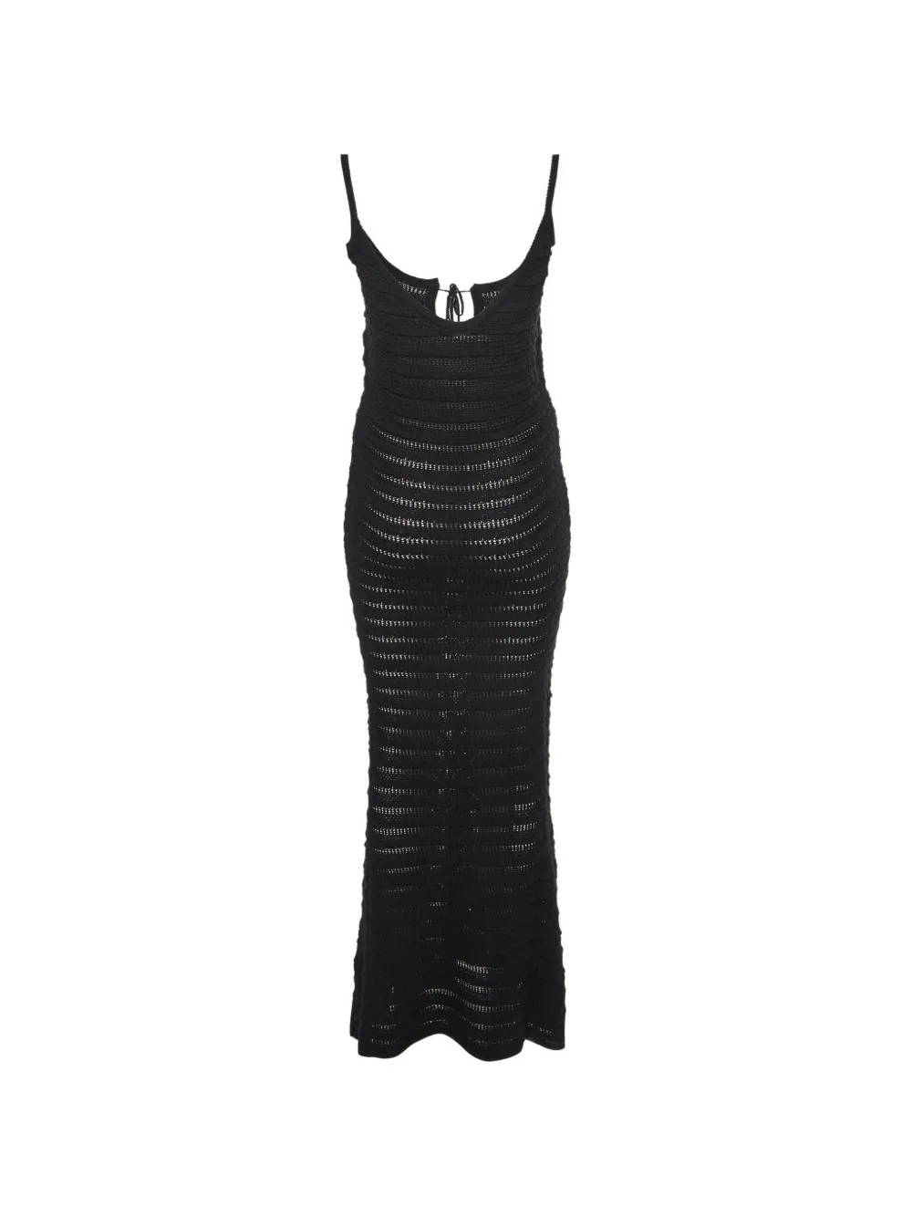 424 Serena embellished crochet-knit maxi dress - Nero