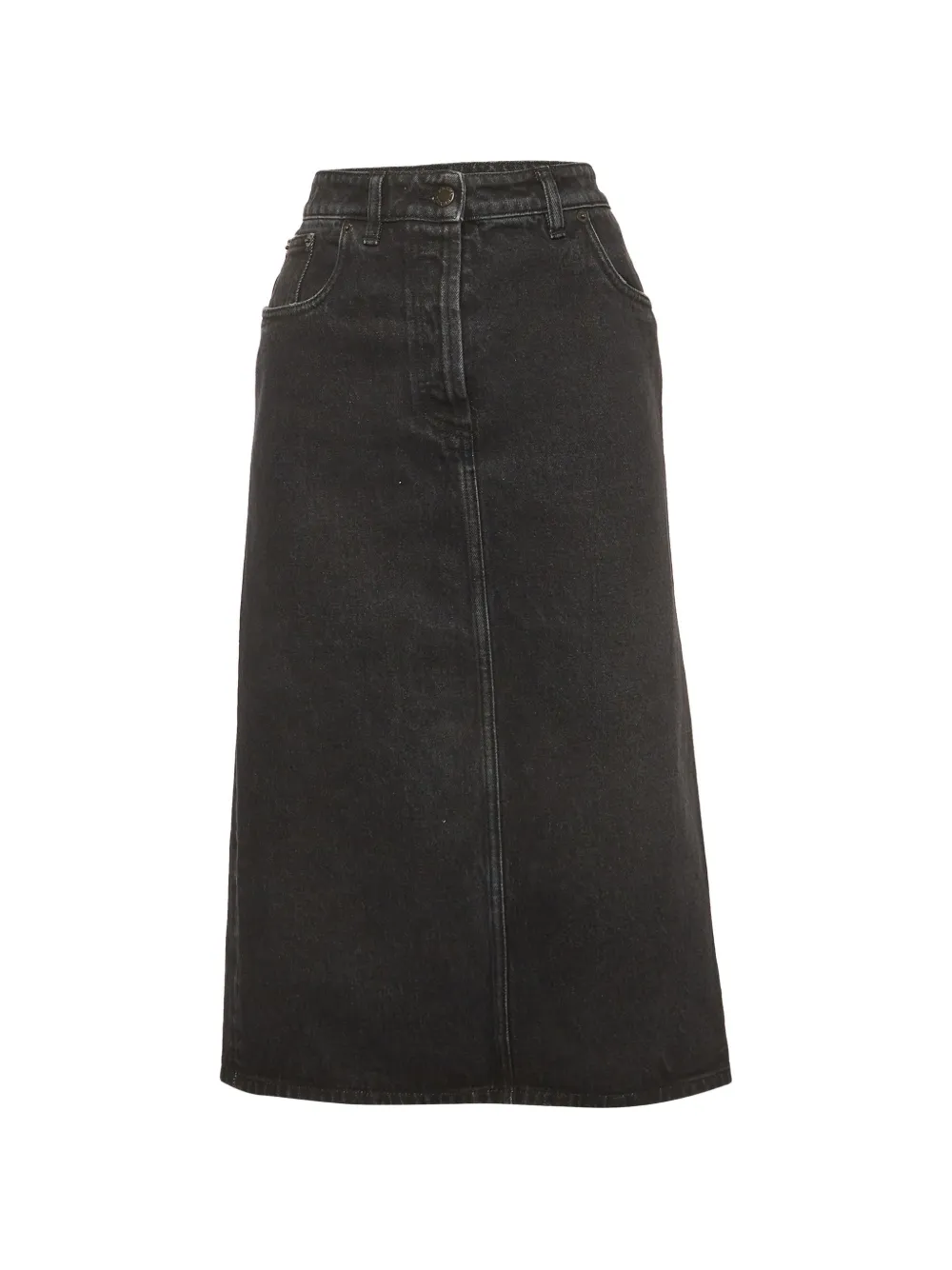 Prada Pre-Owned denim midi skirt - Grigio