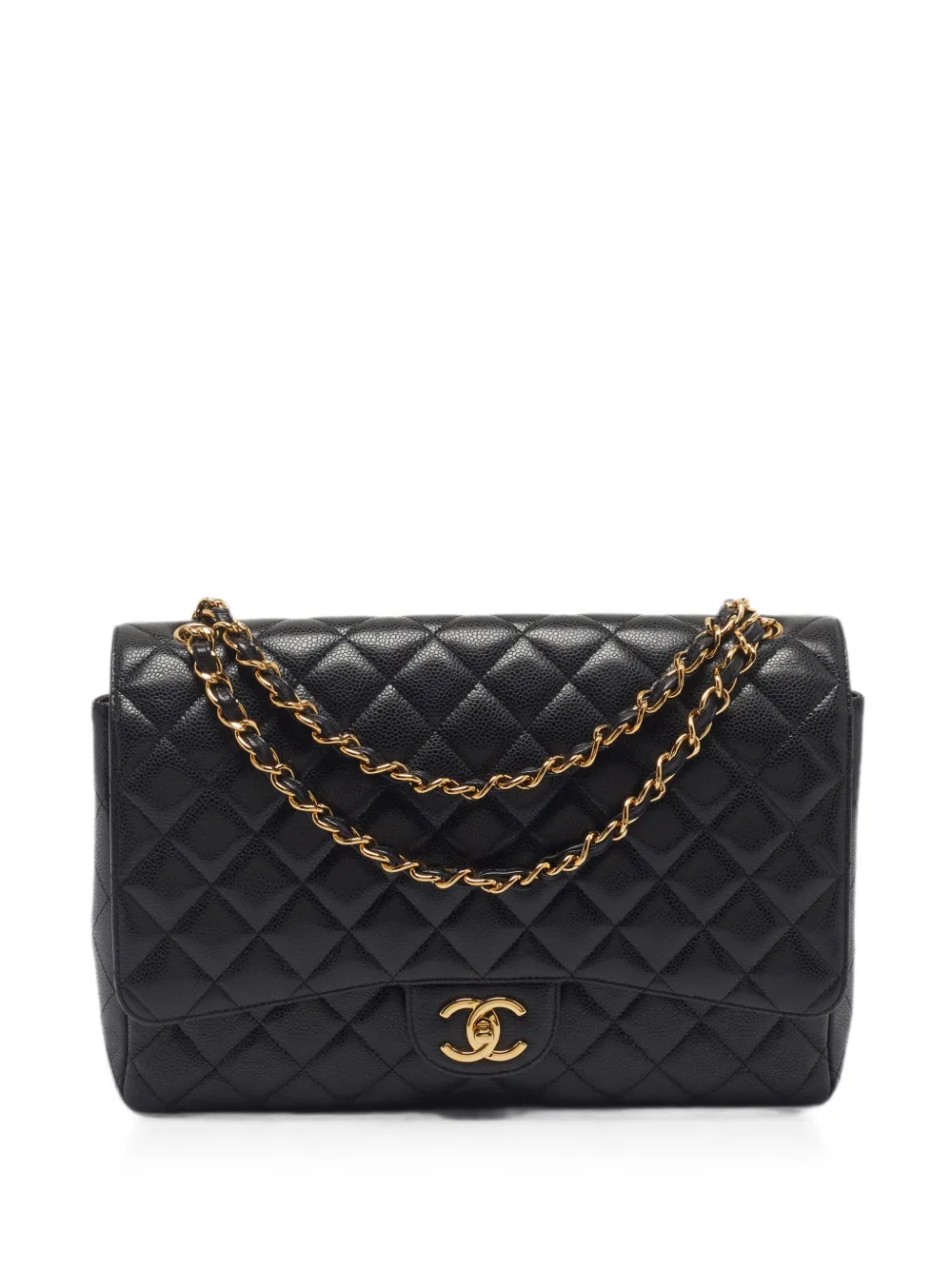 CHANEL Pre-Owned 2012 maxi Classic Double Flap shoulder bag - Nero