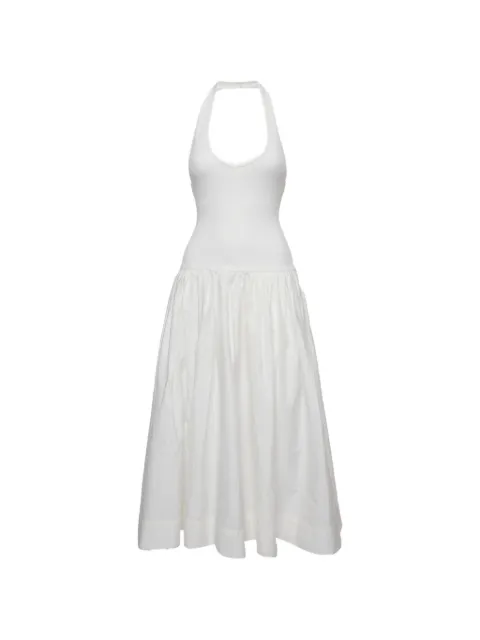 424 rib-knit halterneck maxi dress