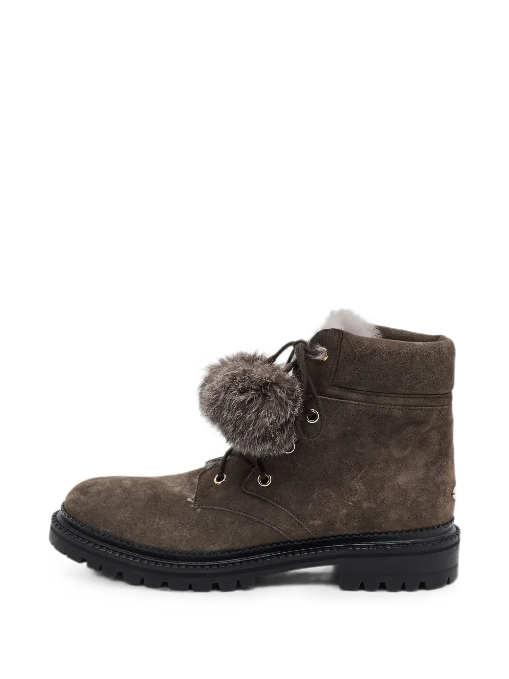 Jimmy Choo Pre-Owned bottines lacées à empiècements - Marron Jimmy Choo Pre-Owned bottines lacées à empiècements - Marron