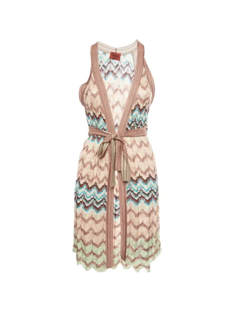 Missoni Pre-Owned pointelle knit belted cardigan