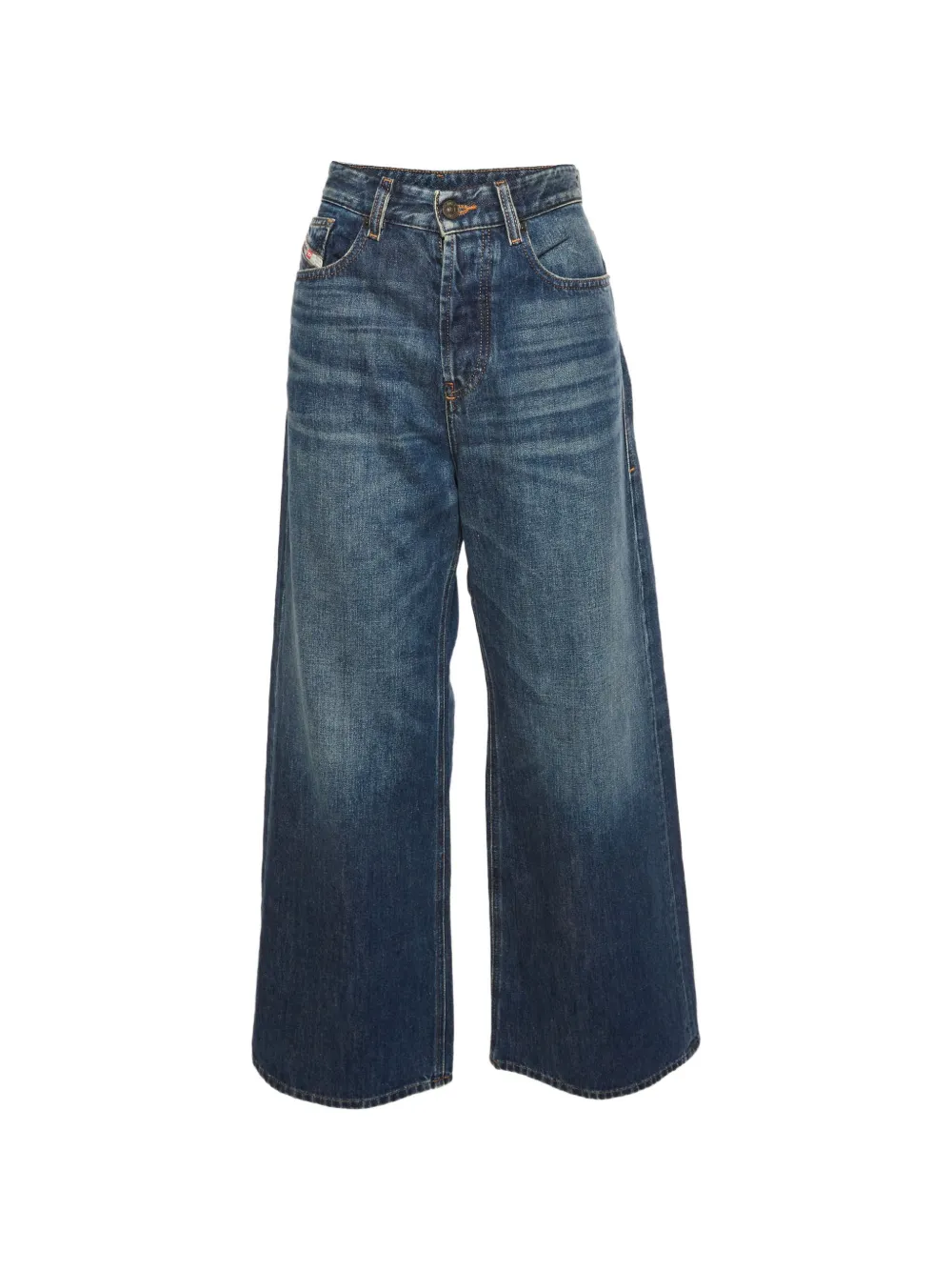 Pre-owned Diesel Wide-leg Jeans In Blue